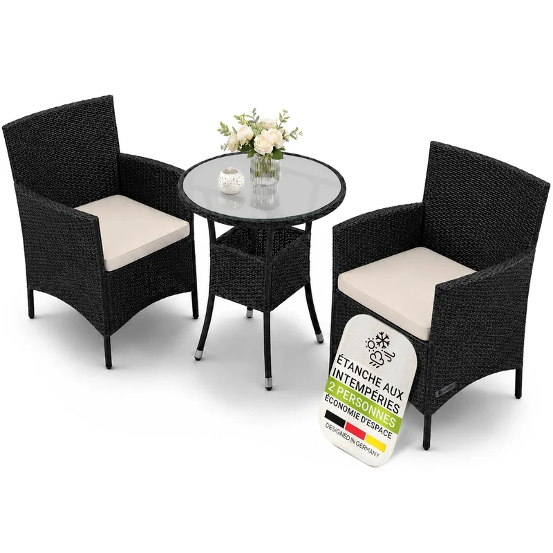 Polyrattan Balkon Set Bayamo