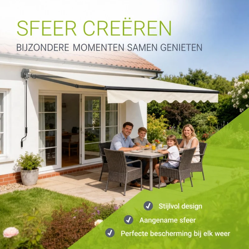 Gelenkarmmarkise mit Kurbel
