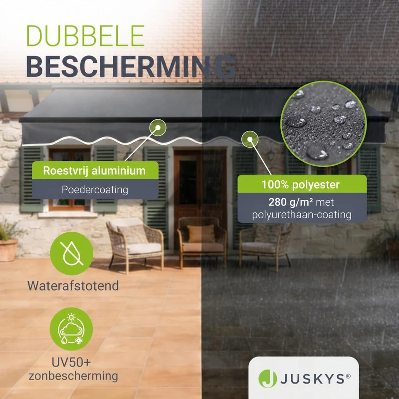 Gelenkarmmarkise mit Kurbel