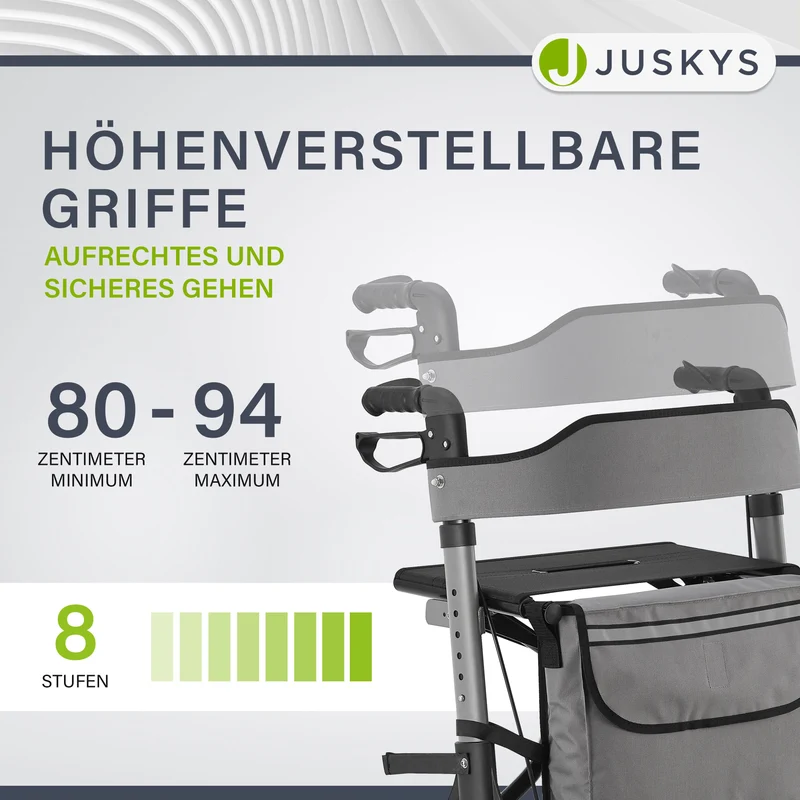Aluminium Rollator Vital mit Sitz