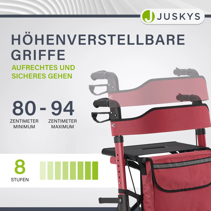 Aluminium Rollator Vital mit Sitz