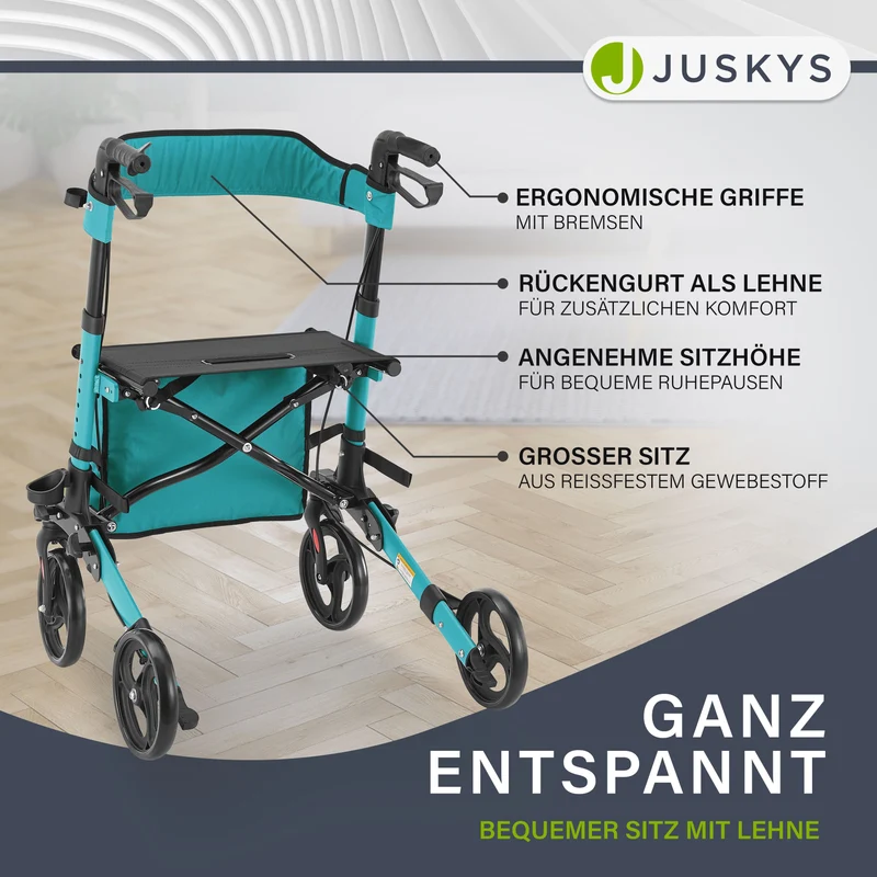 Aluminium Rollator Vital mit Sitz