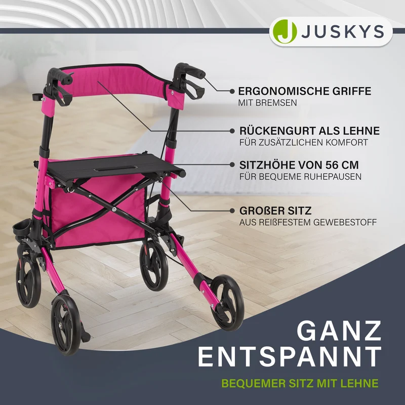 Aluminium Rollator Vital mit Sitz
