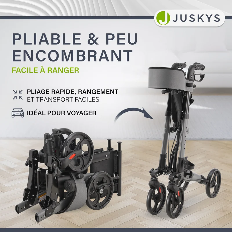 Aluminium Rollator Vital mit Sitz