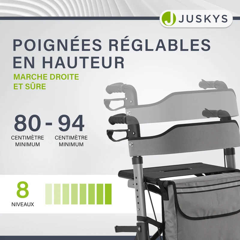 Aluminium Rollator Vital mit Sitz