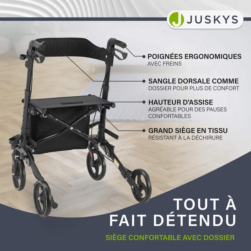 Aluminium Rollator Vital mit Sitz