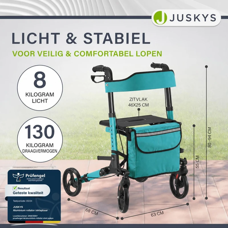 Aluminium Rollator Vital mit Sitz