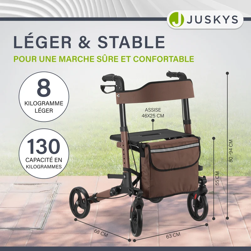 Aluminium Rollator Vital mit Sitz