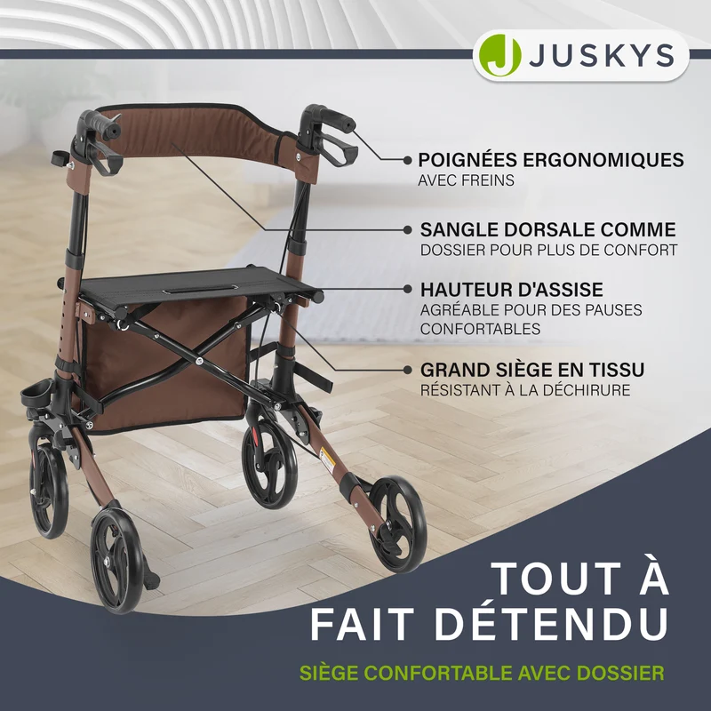 Aluminium Rollator Vital mit Sitz