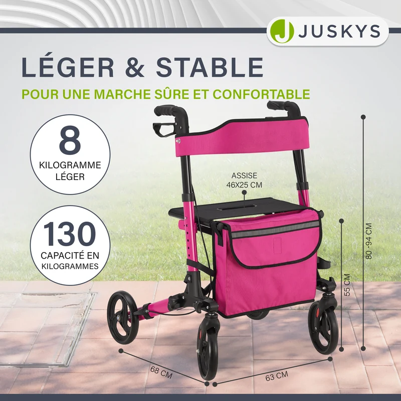Aluminium Rollator Vital mit Sitz