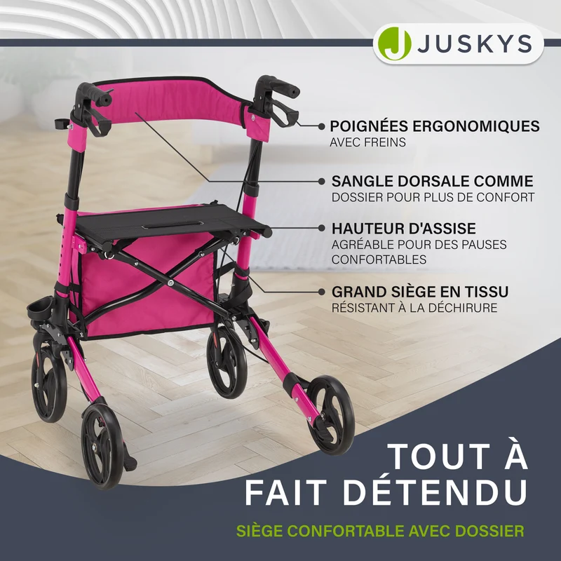 Aluminium Rollator Vital mit Sitz