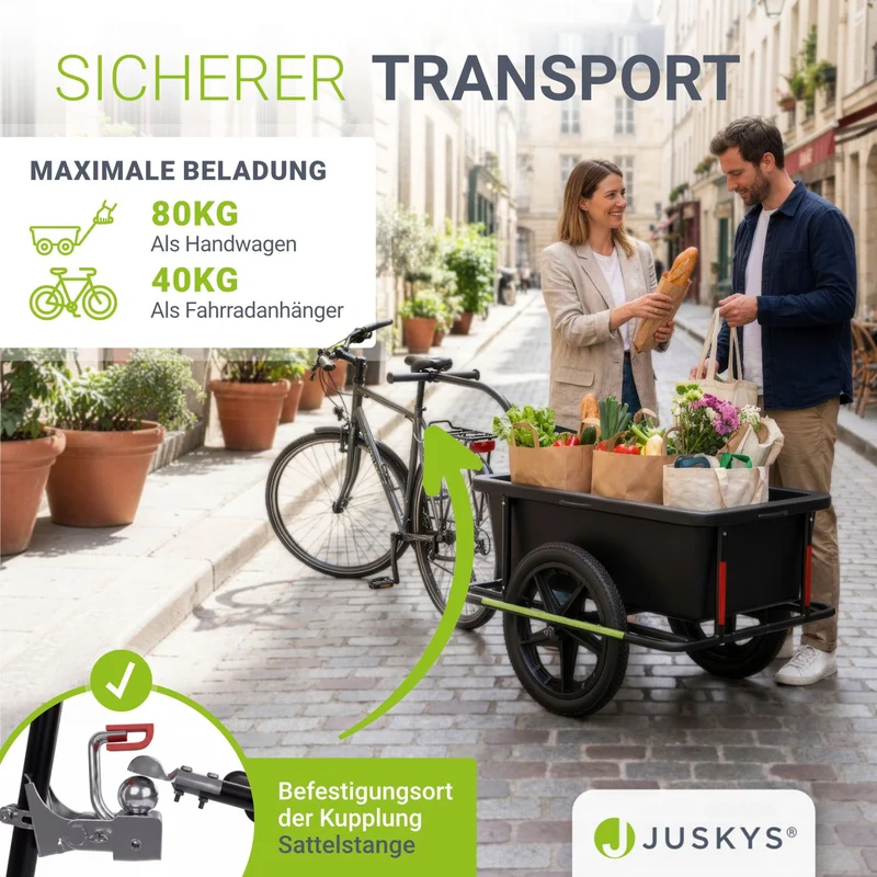 Transportanhänger / Fahrradanhänger 90 Liter