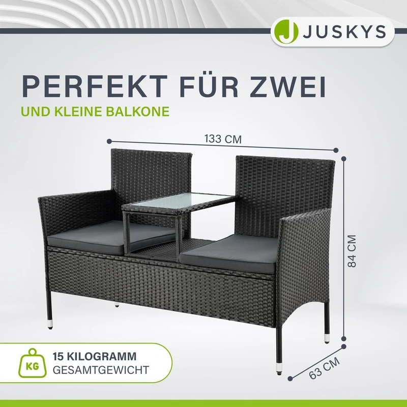 Polyrattan Sitzbank Monaco