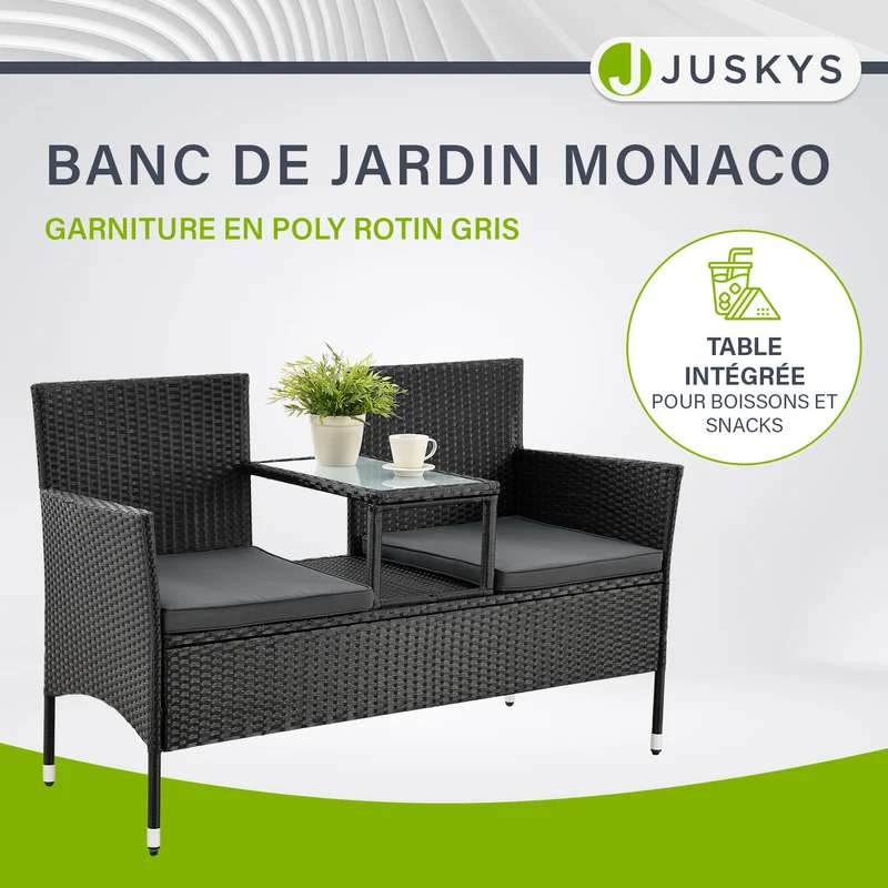 Polyrattan Sitzbank Monaco