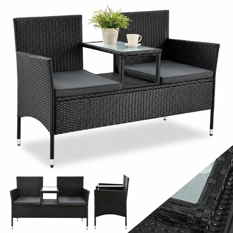 Polyrattan Sitzbank Monaco