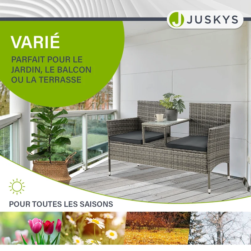 Polyrattan Sitzbank Monaco