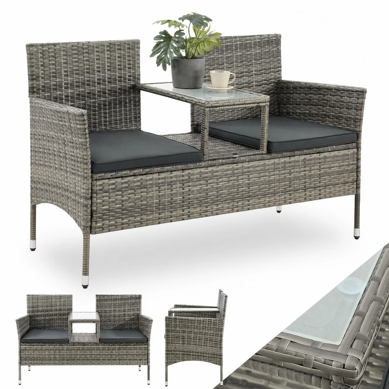 Polyrattan Sitzbank Monaco