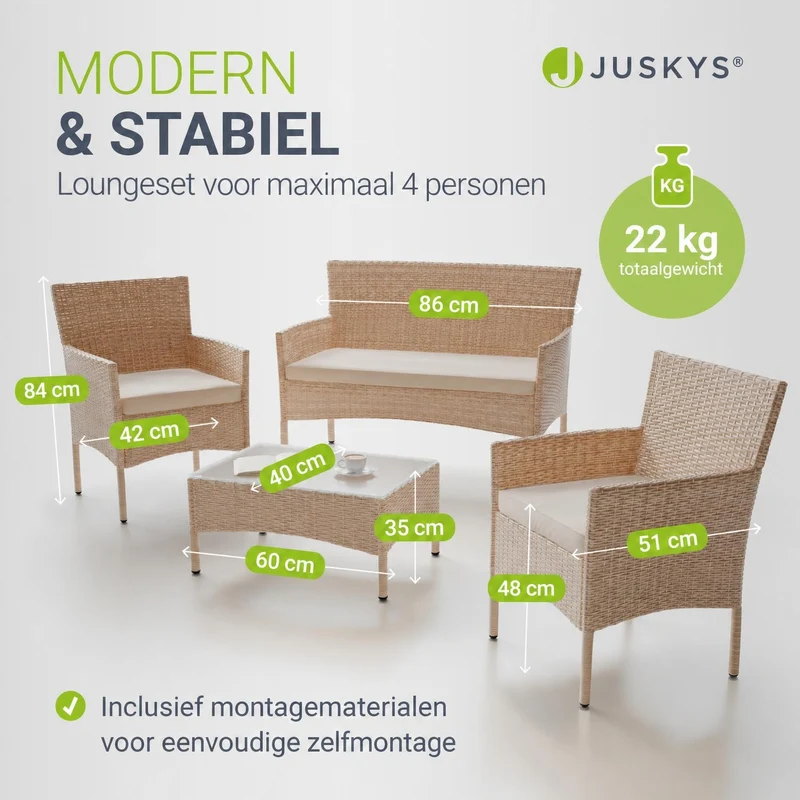 Polyrattan Sitzgruppe Fort Myers