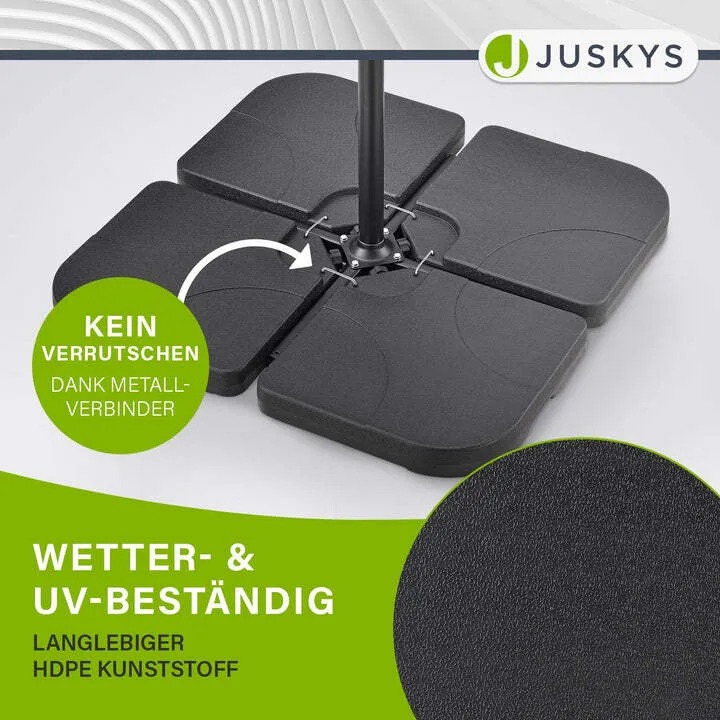 B-Ware Schirmgewicht 4er Set QuadGewicht HDPE befüllbar bis 80kg schwarz stabil