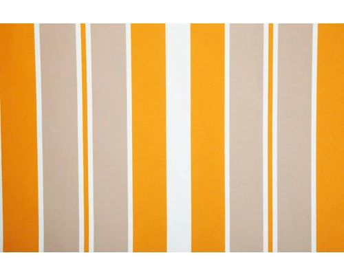 B-Ware Gelenkarm-Markise 5x3m orange-grau gestreift UV-beständig Handkurbel
