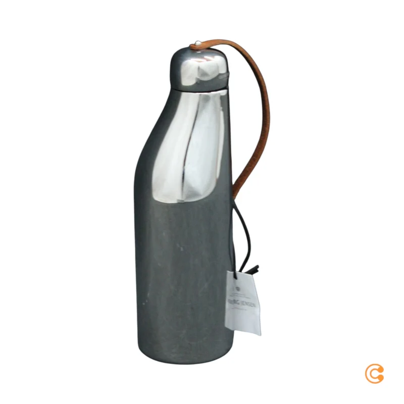 B-Ware Georg Jensen Trinkflasche Flasche Sky Edelstahl Lederband 500 ml SIEHE TEXT/FOTO