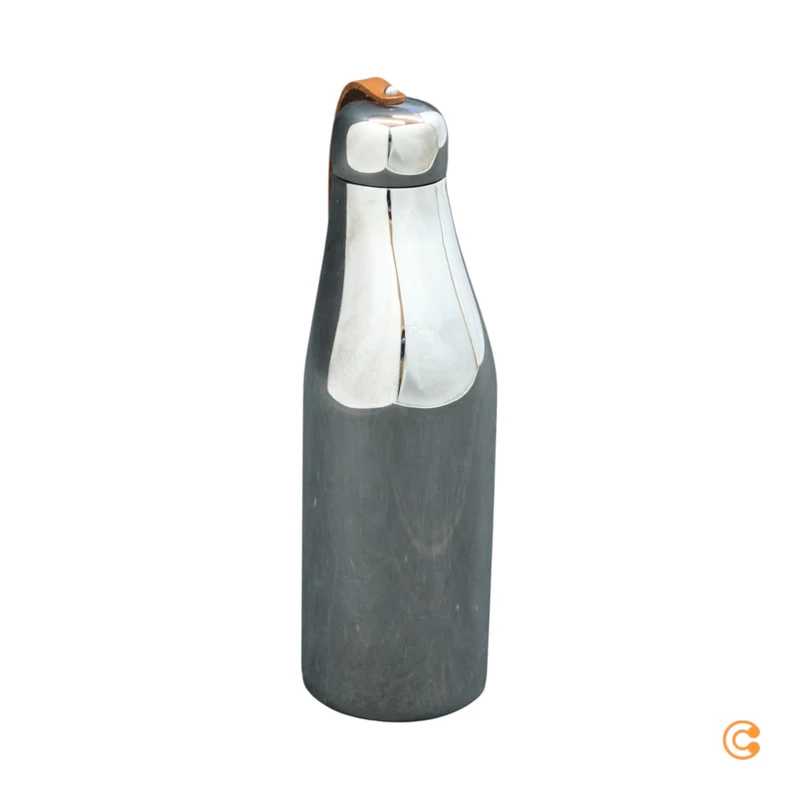 B-Ware Georg Jensen Trinkflasche Flasche Sky Edelstahl Lederband 500 ml SIEHE TEXT/FOTO