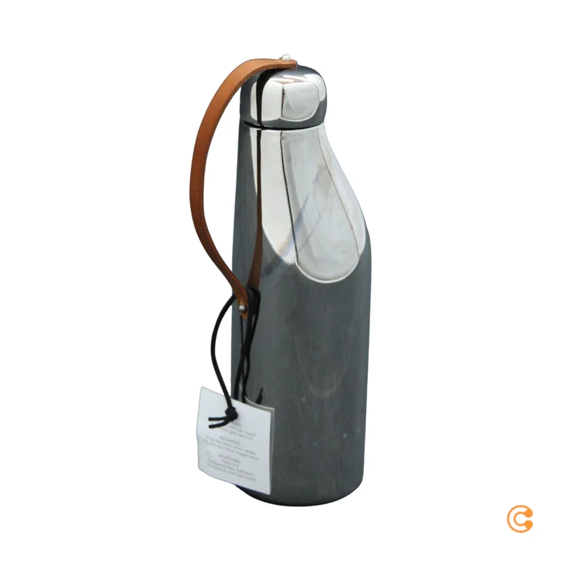 B-Ware Georg Jensen Trinkflasche Flasche Sky Edelstahl Lederband 500 ml SIEHE TEXT/FOTO