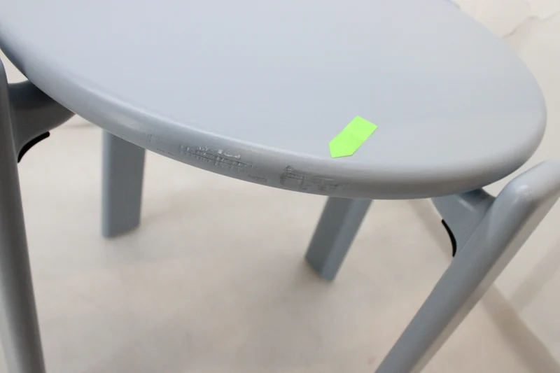 B-Ware HAY Hocker Sitzgelegenheit Rey Buche Schieferblau Lackierung SIEHE TEXT/FOTO