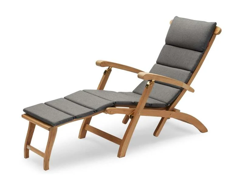 B-Ware Fritz Hansen Skagerak Auflage Polster Steamer Sonnenliege charcoal Outdoor