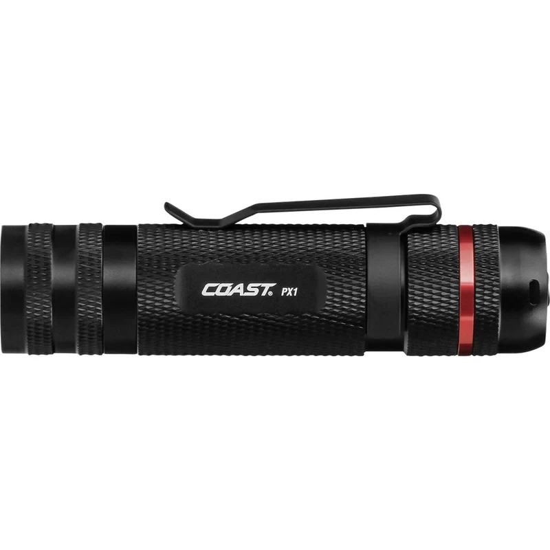 B-Ware Coast Taschenlampe LED Stablampe PX1 Schwarz Gürtelclip Aluminium Batterie