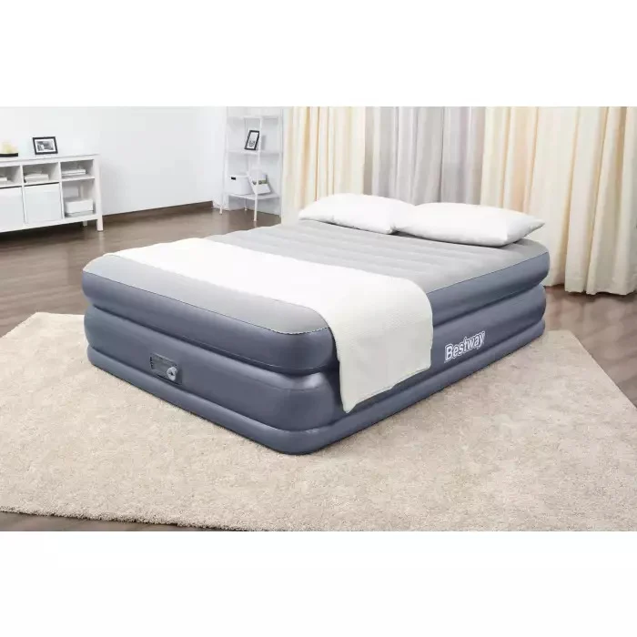 B-Ware BESTWAY Luftmatratze Tritech Queen Gästebett 203x152x51cm mit Pumpe robust PVC