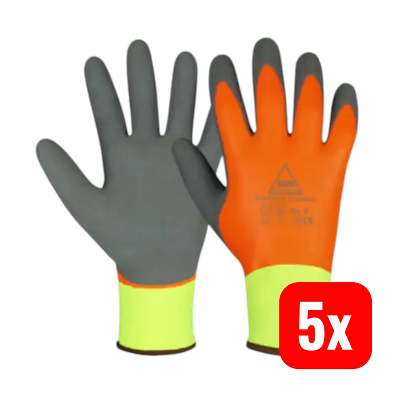 5x B-Ware Hase Handschuh Winter Arbeitshandschuh Polyester Größe 9 Thermo Plus 5 PAAR