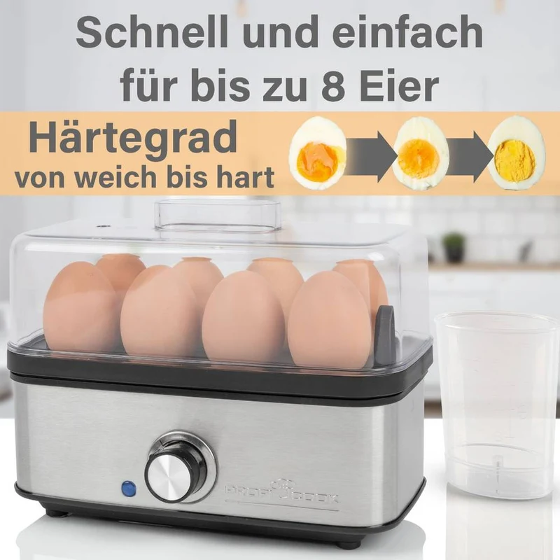 B-Ware ProfiCook Eierkocher Eierbereiter Omelett Pochierer Einsatz 8Eier Edelstahl
