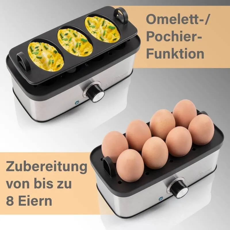 B-Ware ProfiCook Eierkocher Eierbereiter Omelett Pochierer Einsatz 8Eier Edelstahl