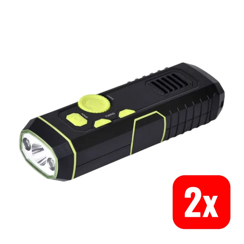 2x B-Ware XCell Taschenlampe Radiolight LED akkubetrieben dynamobetrieben 10h 30lm 2 STÜCK