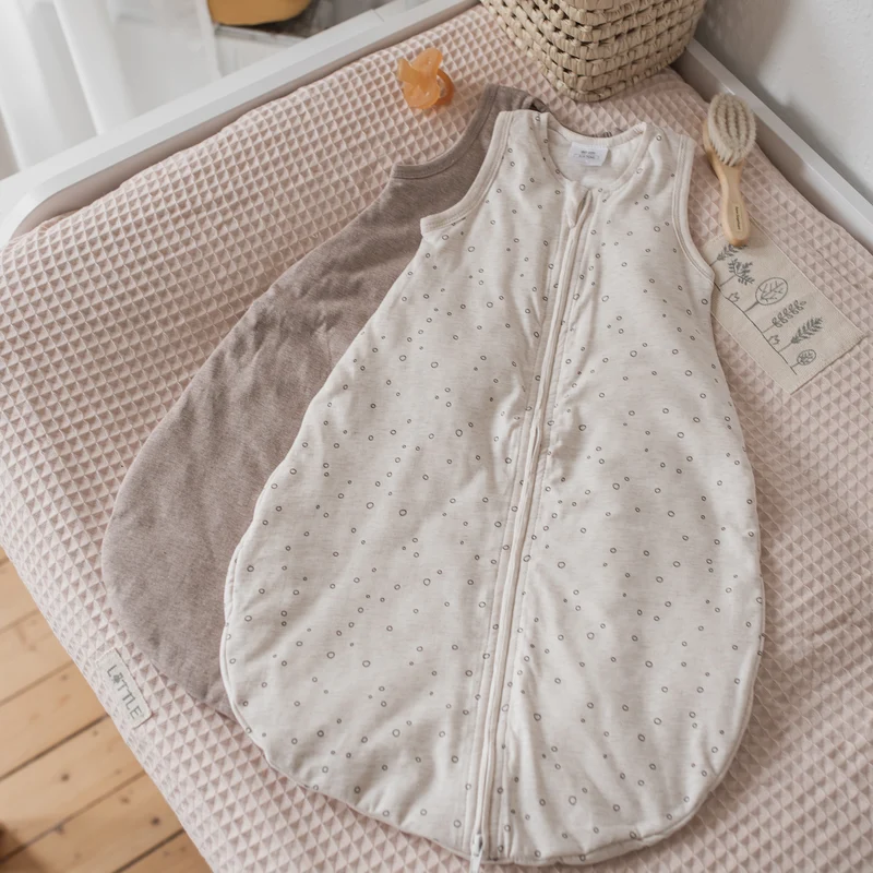 B-Ware DIMO Schlafsack Strampelsack wellcome Light Beige Größe 60 Baumwolle TOG 2