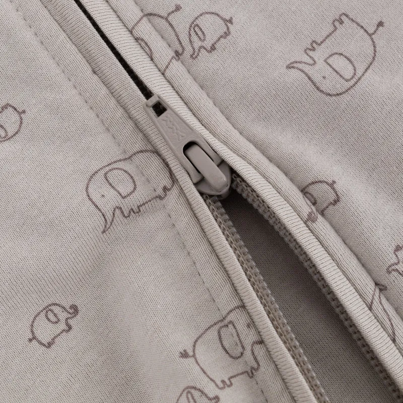 B-Ware LITTLE ONE Schlafsack Strampelsack Elephant Grey Bio Baumwolle ärmellos 80 cm