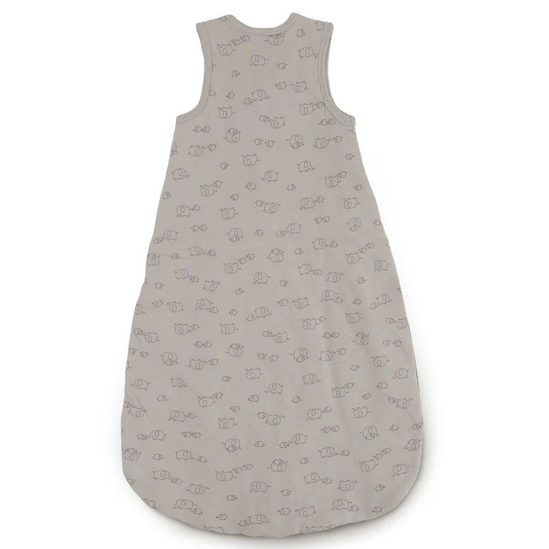 B-Ware LITTLE ONE Schlafsack Strampelsack Elephant Grey Bio Baumwolle ärmellos 80 cm