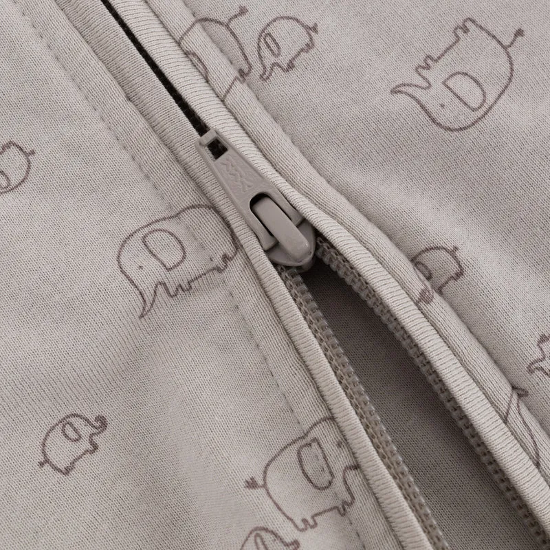 B-Ware LITTLE ONE Schlafsack Strampelsack Elephant Grey Bio Baumwolle ärmellos 80 cm