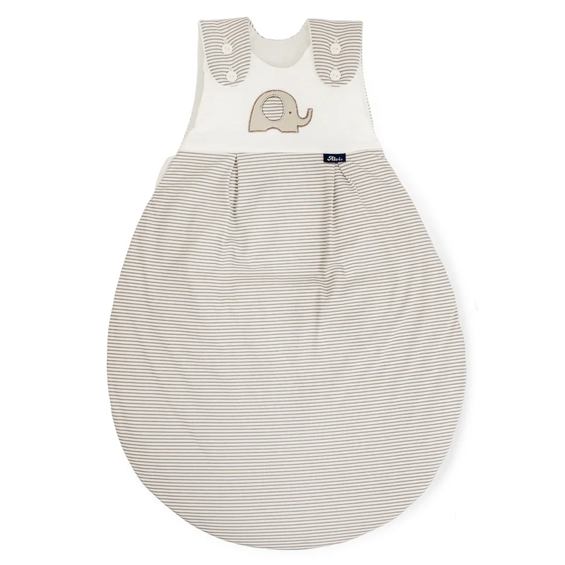 B-Ware Alvi Schlafsack Set Strampelsack Baby Mäxchen Soft Elefant beige Größe 56 62