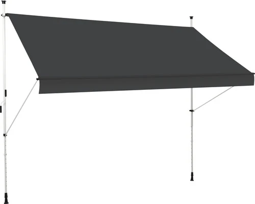 B-Ware Hornbach Klemmmarkise Balkonmarkise Markise grau 3x1,5 Balkon Sonnenschutz