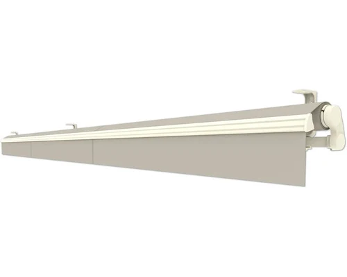 B-Ware Markise Sonnenschutz Gelenkarmmarkise Lotus Stoff Beige Gestell Perlweiß