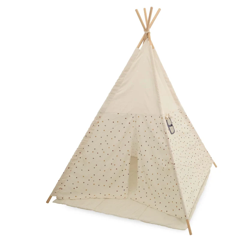 B-Ware LITTLE ONE Tipi Spielzelt Zelt Kinderzelt Matratze zwei Fenster Spielen