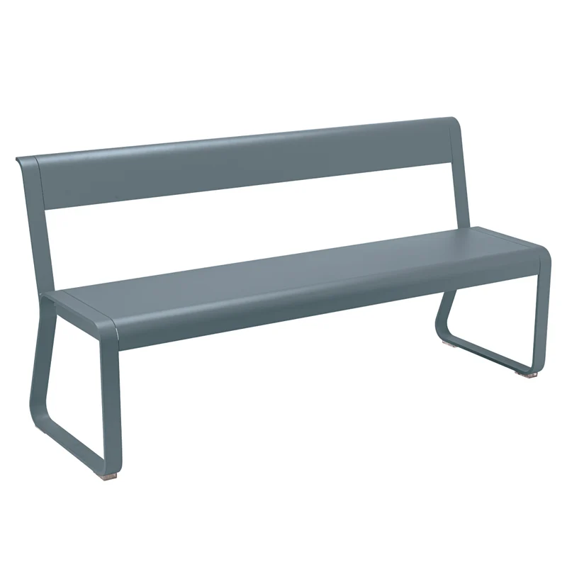 B-Ware Fermob Bellevie Gartenbank Sitzbank Bank Outdoor Gewittergrau SIEHE TEXT/FOTO