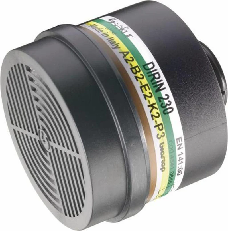 3x B-Ware Ekastu Mehrbereichsfilter Kombifilter Gasmaske A2B2E2K2P3 Kunststoff 3 STÜCK