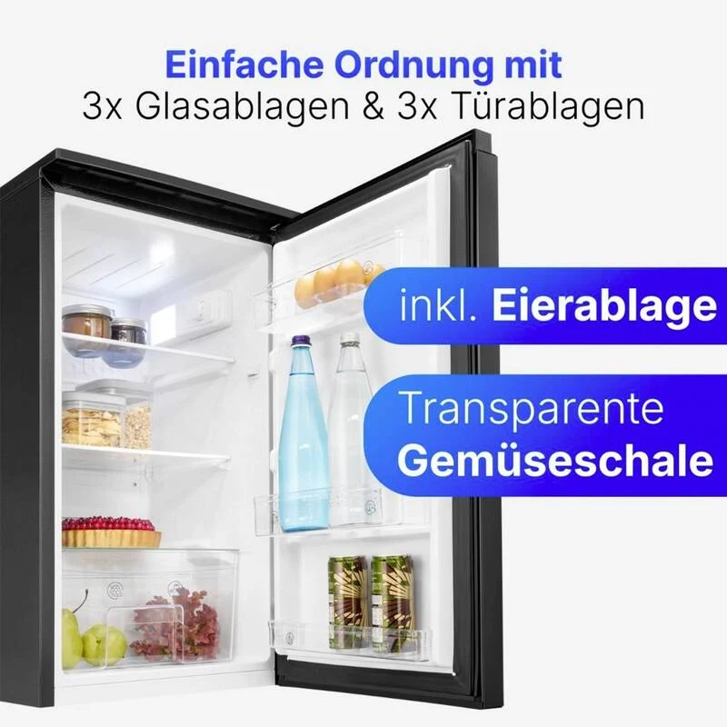 D-Ware Bomann VS7255 Kühlschrank Vollraum schwarz 45cm E 87L Standgerät Mini DEFEKTWARE