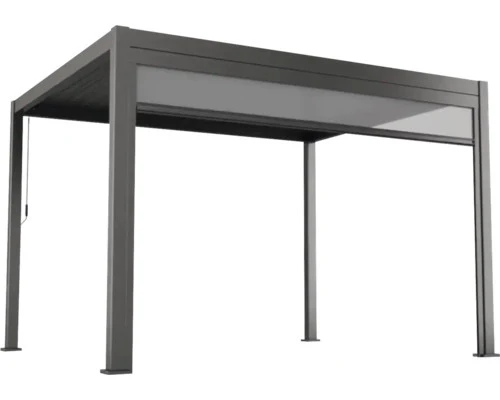 B-Ware Pergola Set 3x4 Lamellendach mit Beschattung für Garten Anthrazit
