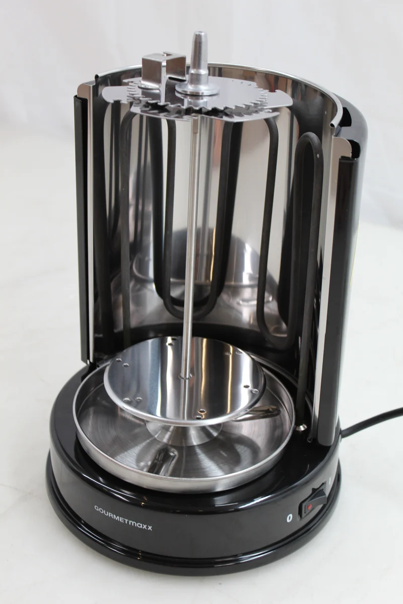 B-Ware GourmetMaxx 05914 Stand Dönergrill 1400 W mit Grillspieß Schwarz Edelstahl