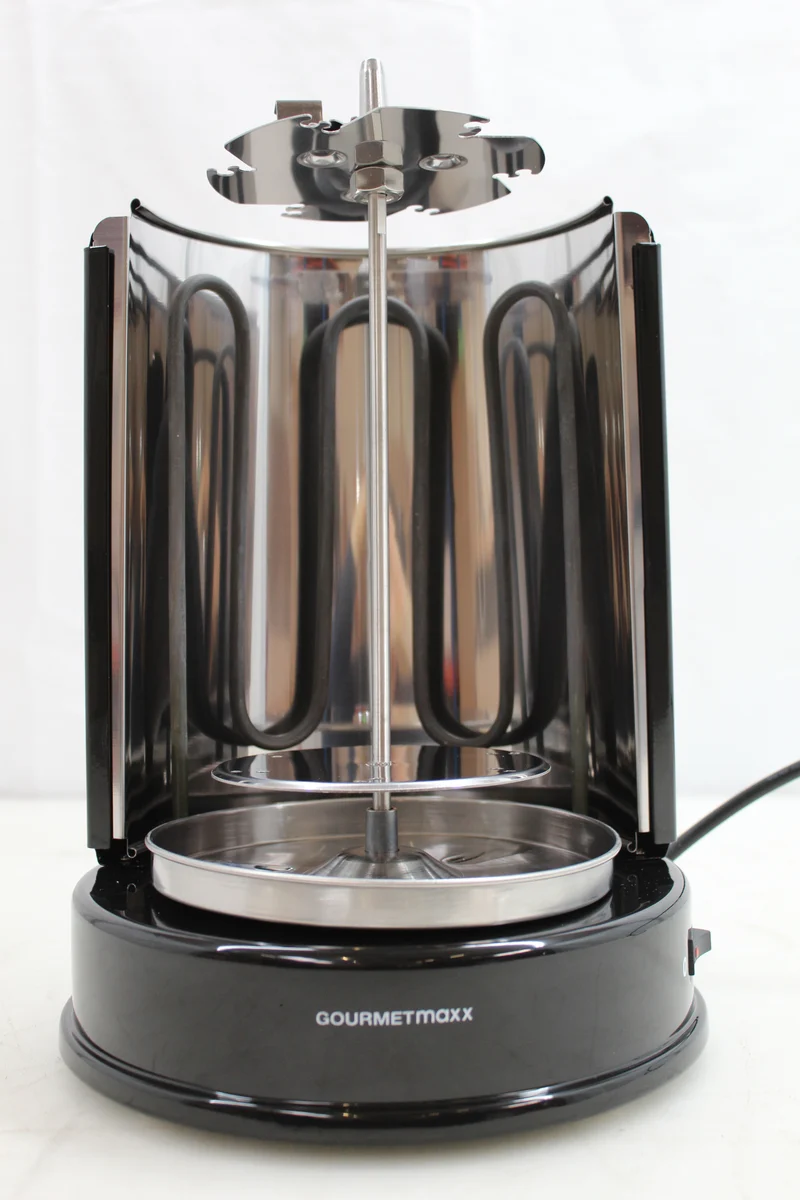 B-Ware GourmetMaxx 05914 Stand Dönergrill 1400 W mit Grillspieß Schwarz Edelstahl