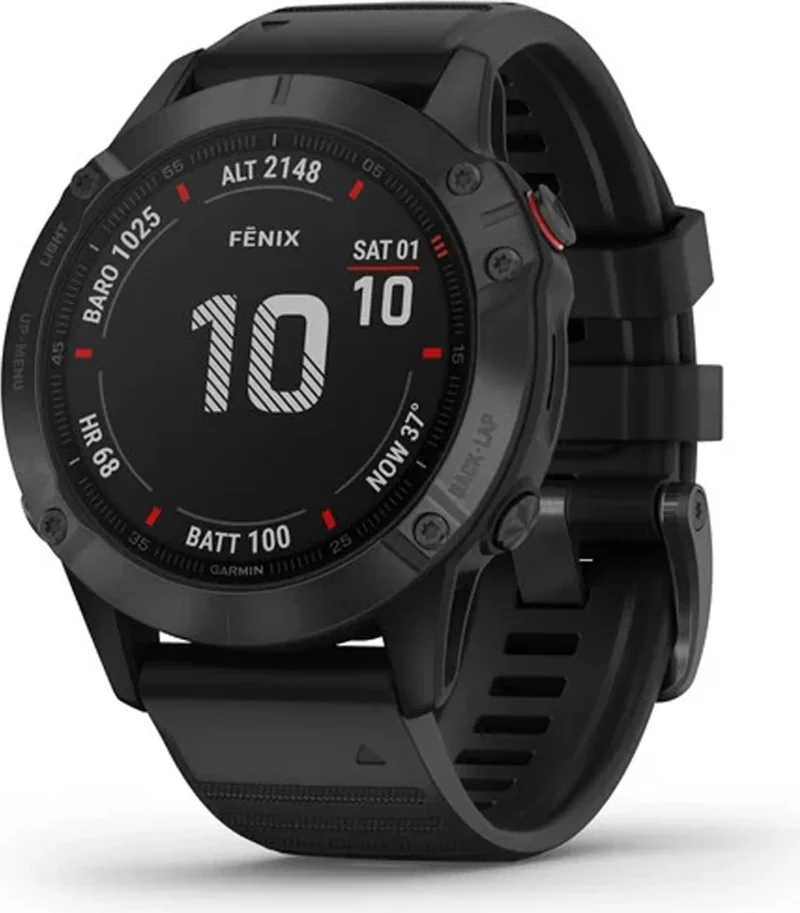 B-Ware Garmin Sportuhr Uhr Smartwatch fenix 6 PRO Schwarz 47mm GPS Fitnessuhr Onesize